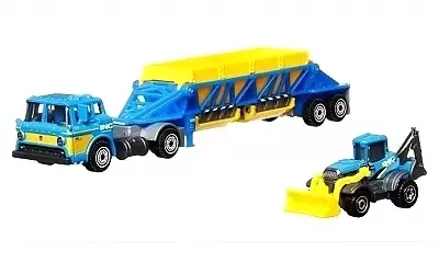 Foto da miniatura Matchbox Ford C900 Cabover  & MBX Gravel Trailer \ MBX Backhoe na cor Azul