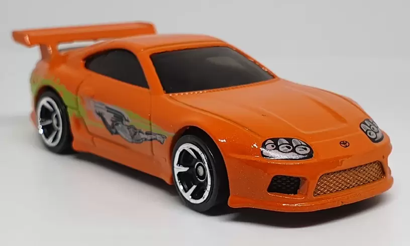 Foto da miniatura Hot Wheels Toyota Supra na cor Laranja