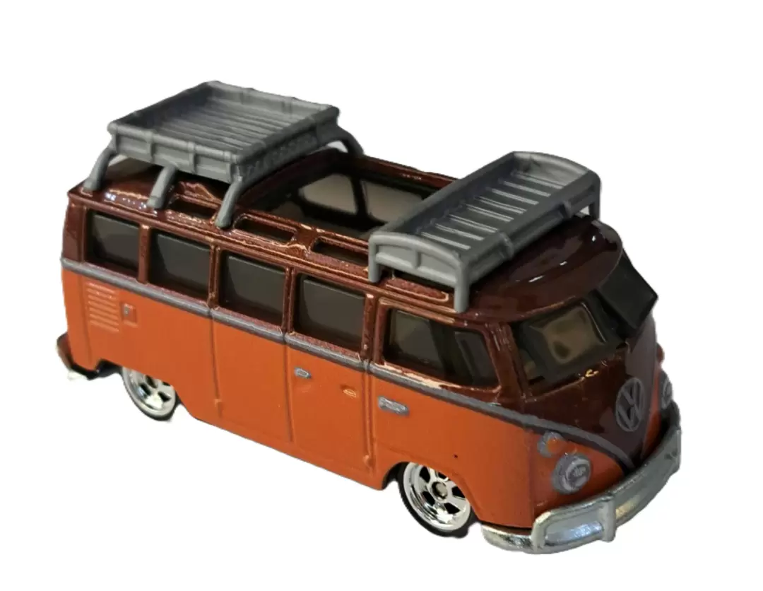 Foto da miniatura Hot Wheels 1967 Volkswagen Samba Bus na cor Laranja
