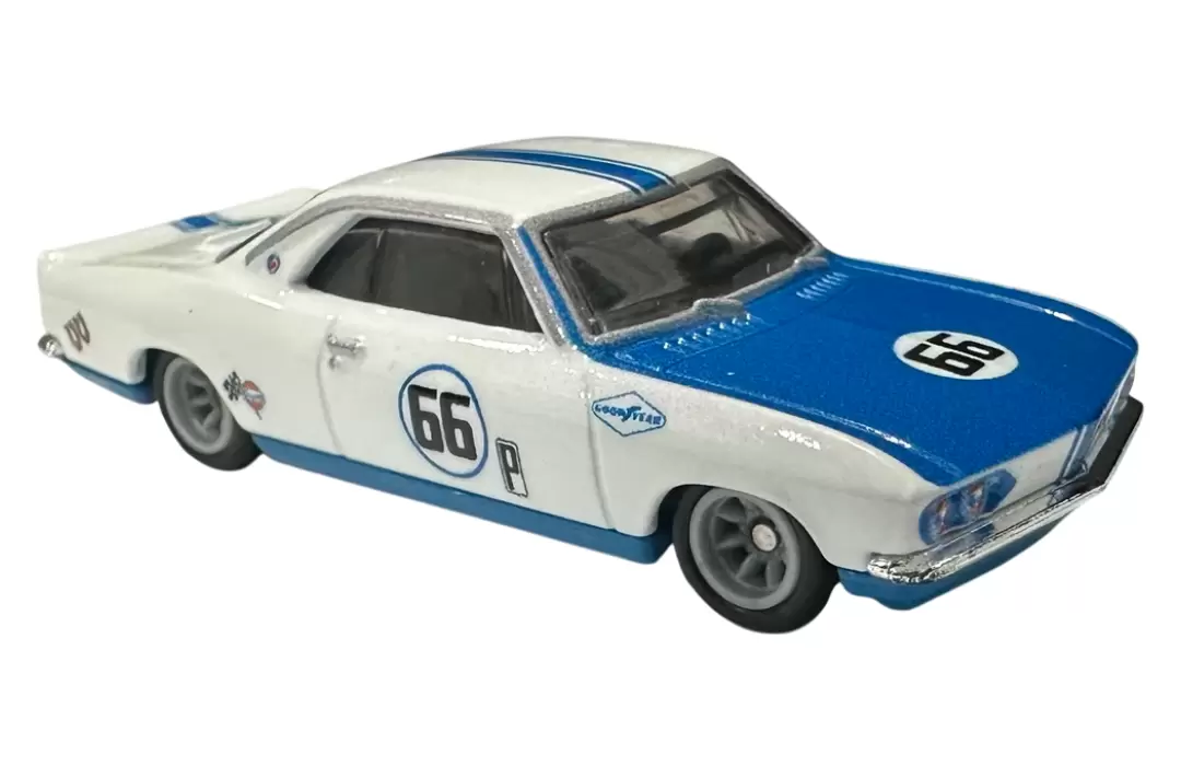 Foto da miniatura Hot Wheels 66 Chevrolet Corvair Yenko Stinger na cor Branco