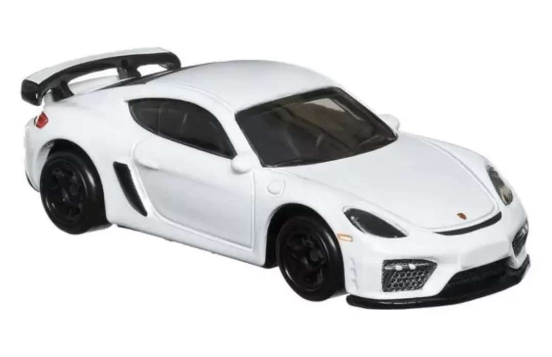 Foto da miniatura Hot Wheels Porsche 718 Cayman GT4 na cor Branco