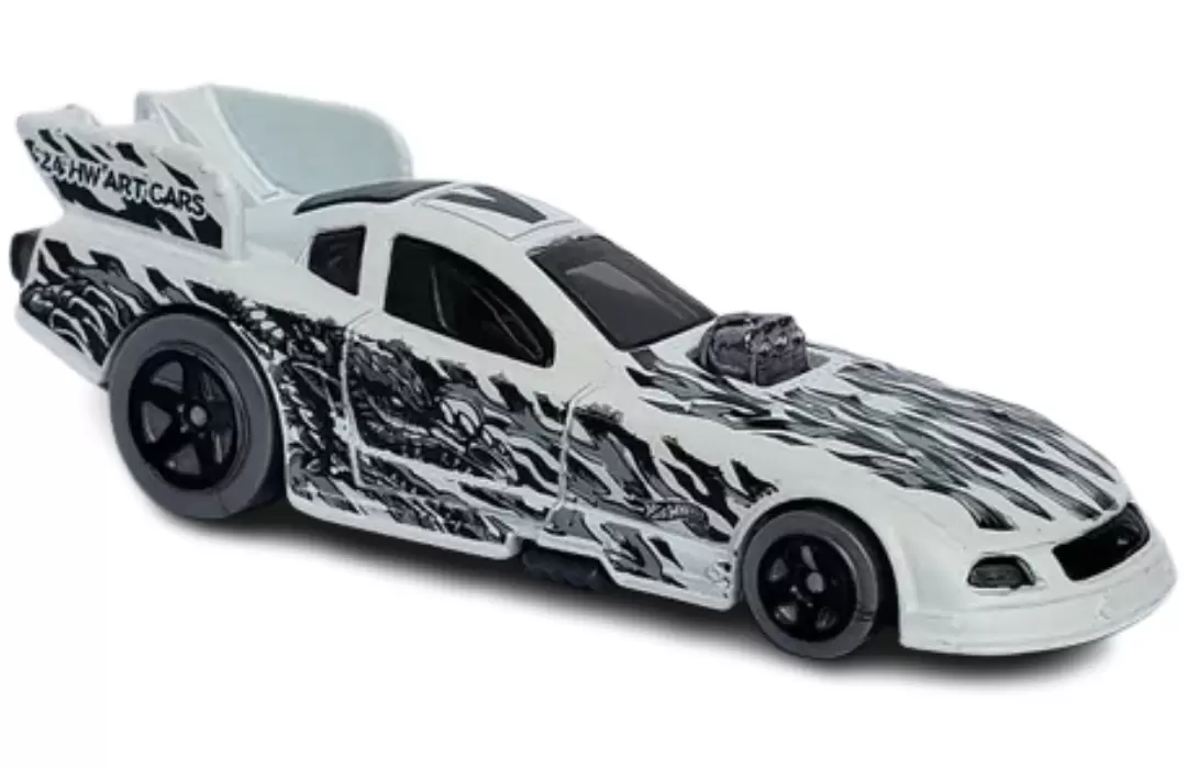 Foto da miniatura Hot Wheels Mustang Funny Car na cor Branco