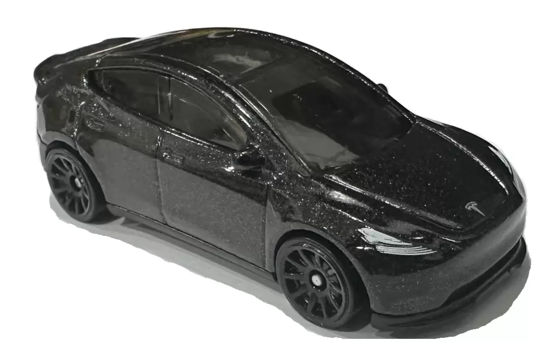 Foto da miniatura Hot Wheels Tesla Model Y na cor Preto