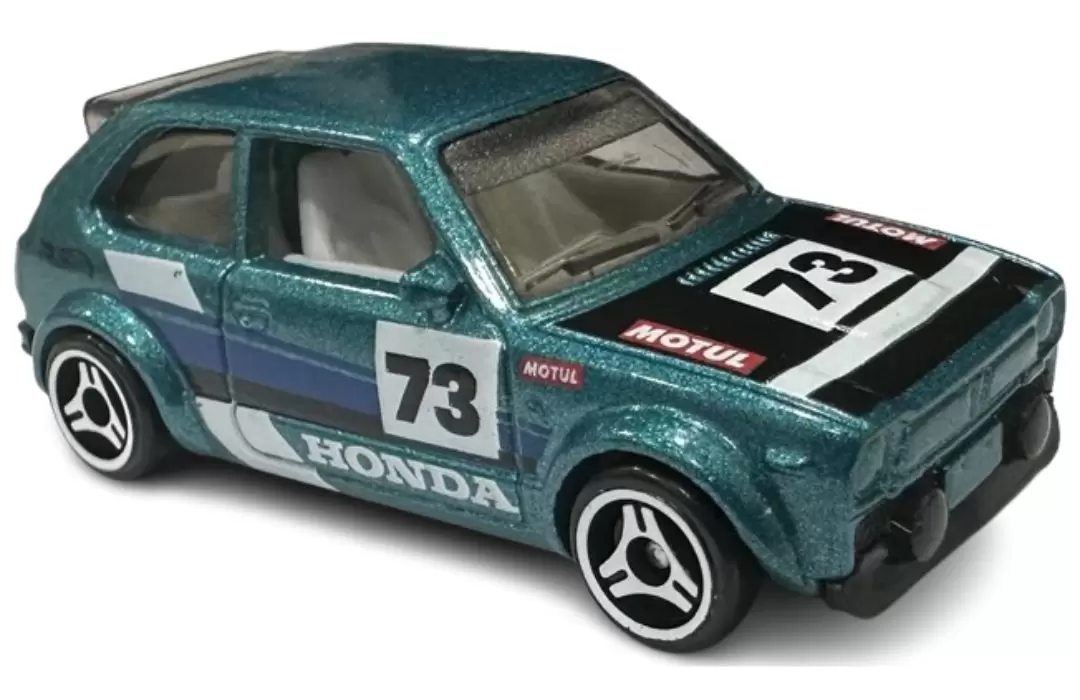 Foto da miniatura Hot Wheels 73 Honda Civic Custom na cor Verde