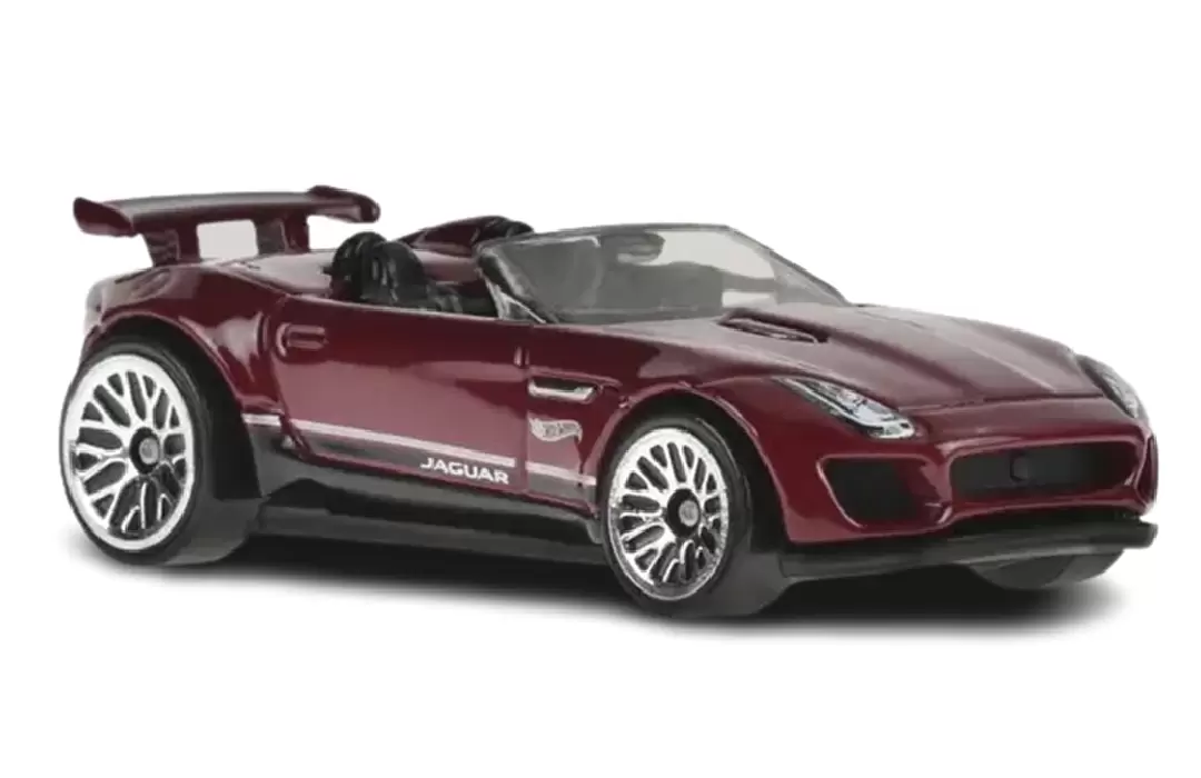 Foto da miniatura Hot Wheels Jaguar F-Tyres Project 7 na cor Vinho