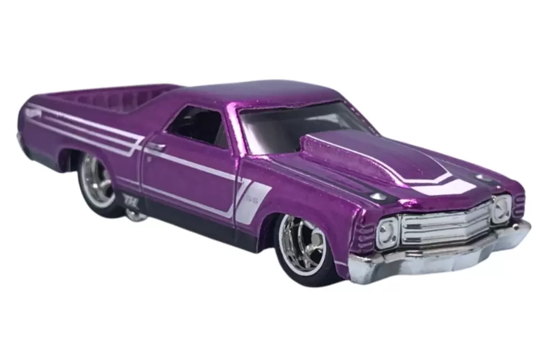 Foto da miniatura Hot Wheels 71 El Camino (STH) na cor Roxo