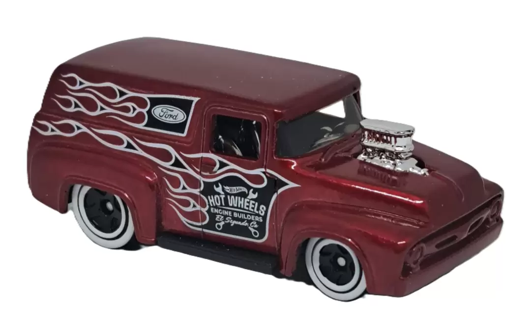 Foto da miniatura Hot Wheels 56 Ford F-100 na cor Vinho