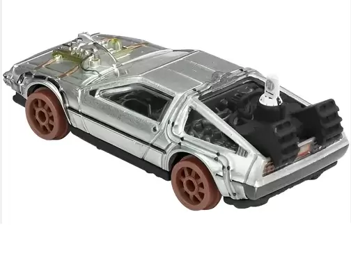 Foto da miniatura Hot Wheels Back to the Future Time Machine - 1955 - Part III na cor Prata