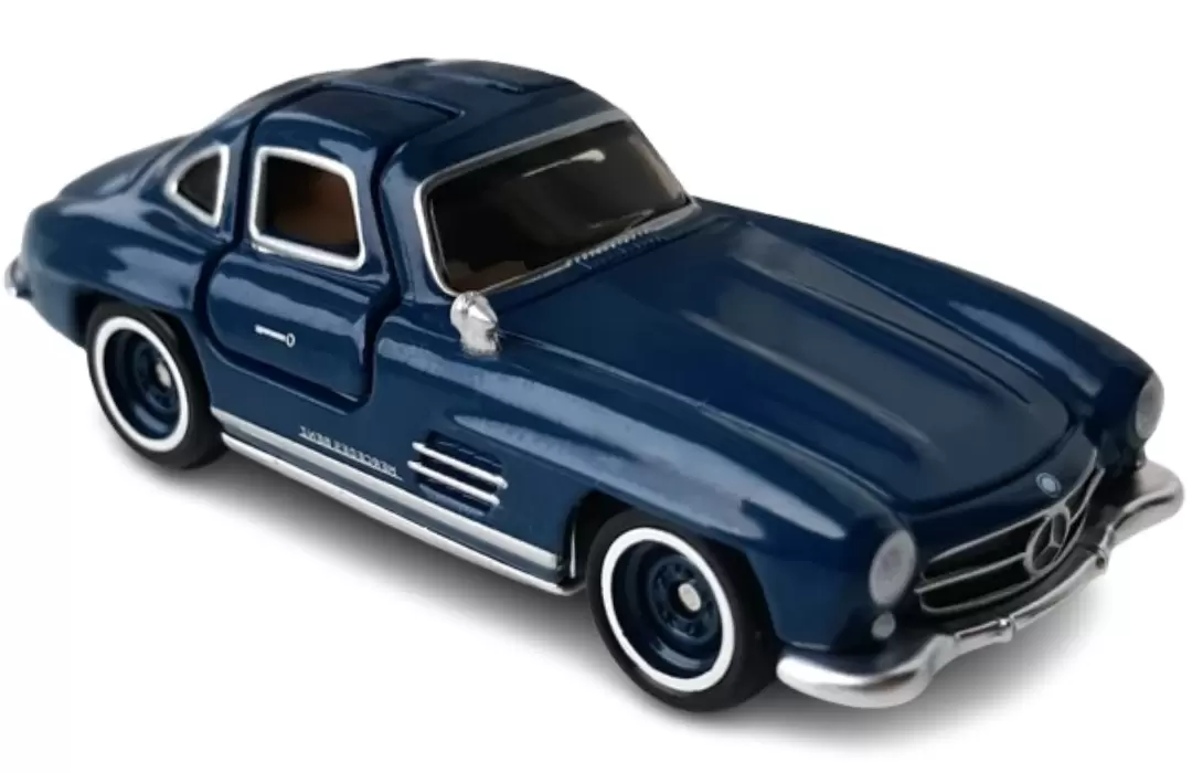 Foto da miniatura Hot Wheels 55 Mercedes-Benz 300 SL na cor Azul