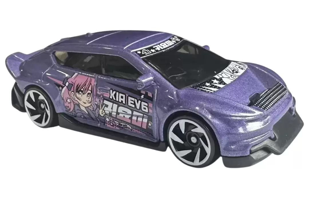 Foto da miniatura Hot Wheels Custom Kia EV6 na cor Roxo