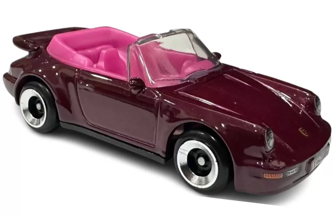 Foto da miniatura Hot Wheels Porsche 911 Turbo Cabriolet na cor Vinho