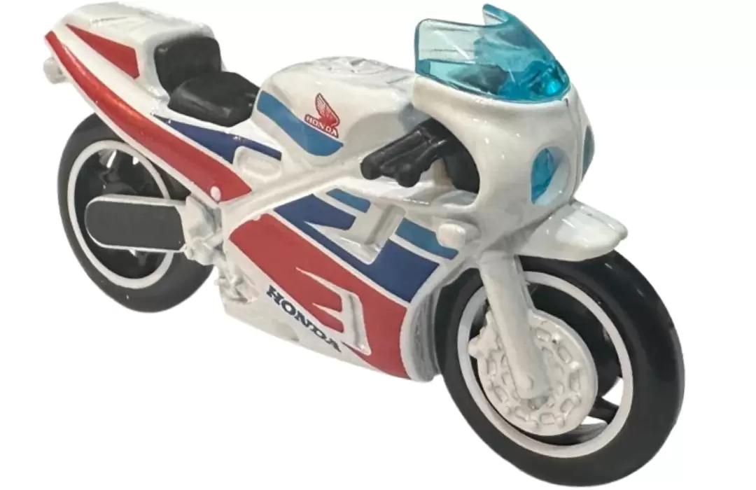 Foto da miniatura Hot Wheels Honda VFR750R (RC30) na cor Branco