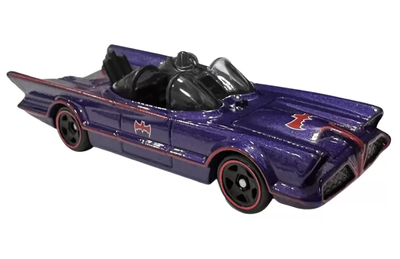 Foto da miniatura Hot Wheels 1966 TV Series Batmobile na cor Roxo