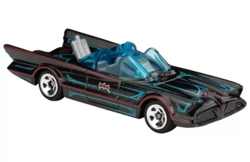 Foto da miniatura Hot Wheels 1966 TV Series Batmobile na cor Preto