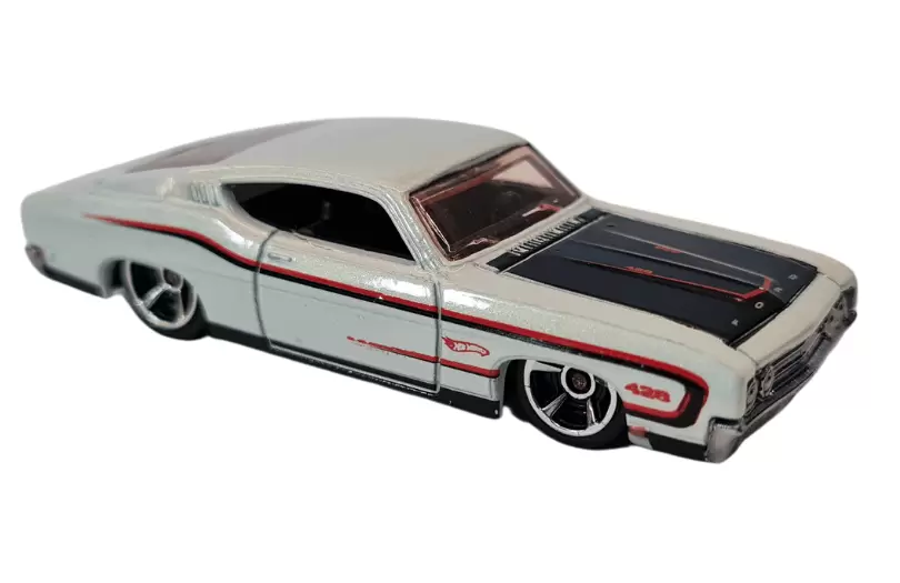 Foto da miniatura Hot Wheels 69 Ford Torino Talladega na cor Branco