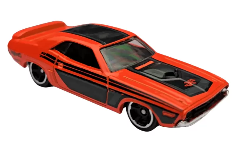 Foto da miniatura Hot Wheels 71 Dodge Challenger na cor Laranja