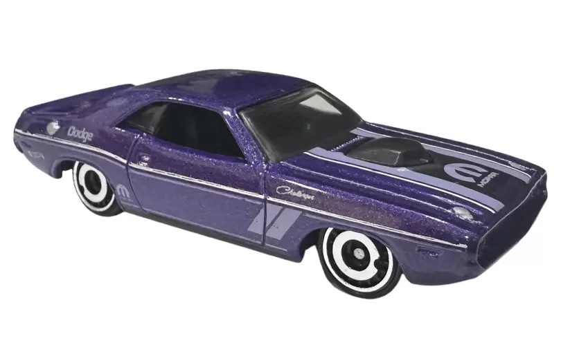 Foto da miniatura Hot Wheels 70 Dodge Hemi Challenger na cor Roxo