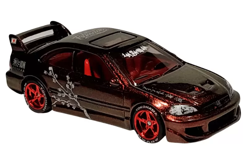Foto da miniatura Hot Wheels Honda Civic Si (2001) - La Familia na cor Camaleão
