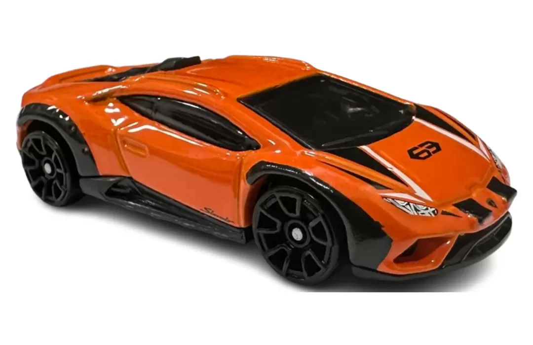Foto da miniatura Hot Wheels Lamborghini Huracán Sterrato na cor Laranja