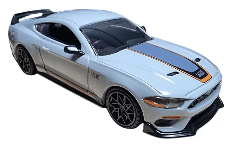 Foto da miniatura Hot Wheels Ford Mustang Mach 1 2021 na cor Cinza