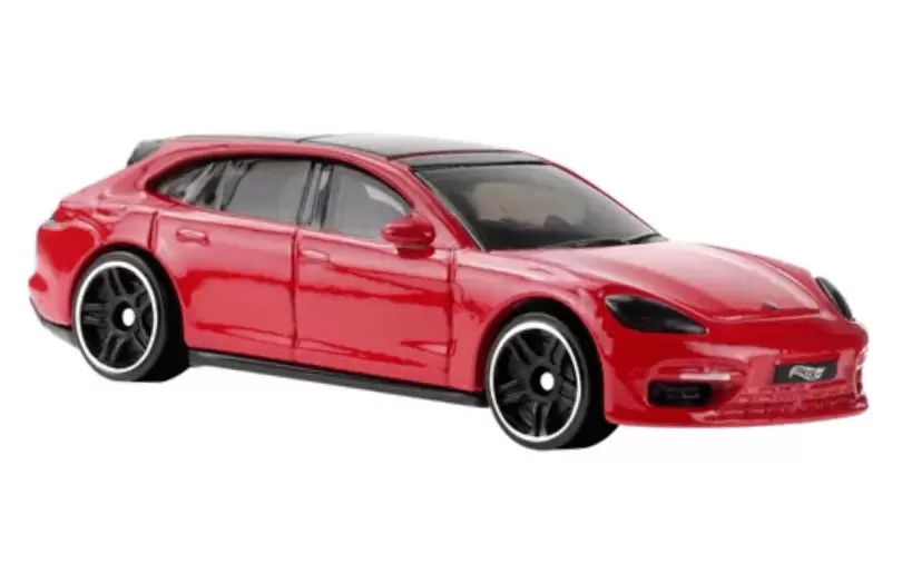 Foto da miniatura Hot Wheels Porsche Panamera Turbo S E-Hybrid Sport Turismo na cor Vermelho