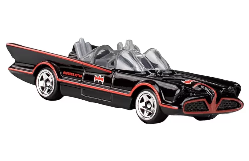 Foto da miniatura Hot Wheels 1966 TV Series Batmobile na cor Preto