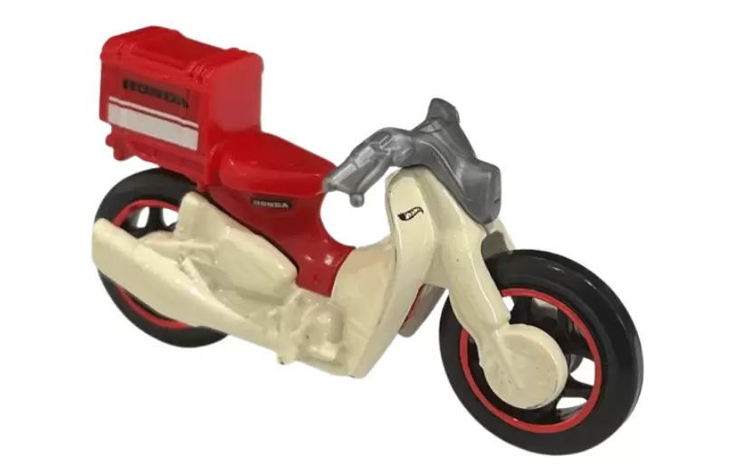 Foto da miniatura Hot Wheels Honda Super Cub Custom na cor Branco