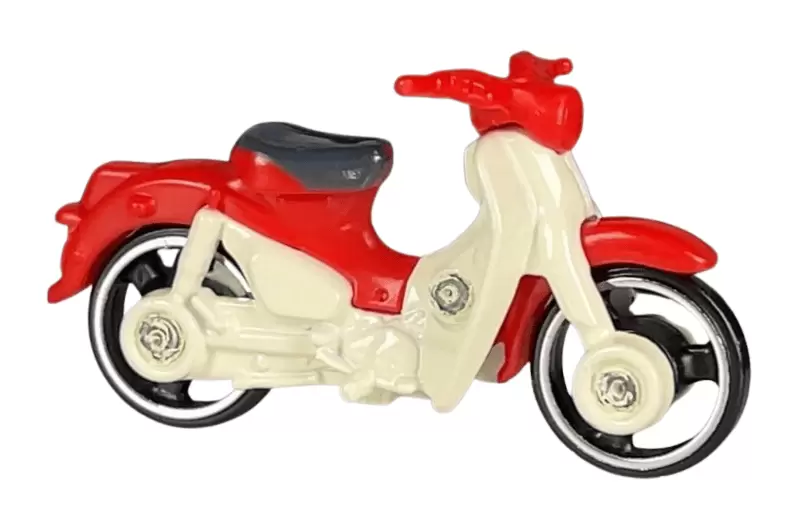 Foto da miniatura Hot Wheels Honda Super Cub na cor Vermelho