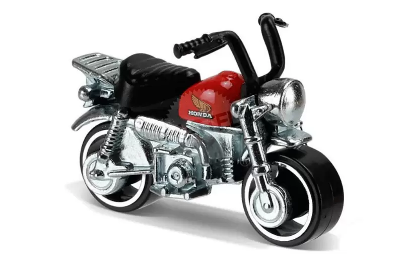 Foto da miniatura Hot Wheels Honda Monkey Z50 na cor Vermelho