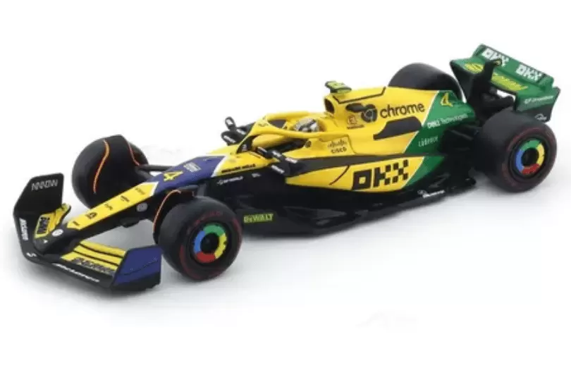 Foto da miniatura Bburago McLaren MCL38 GP Monaco na cor Amarelo