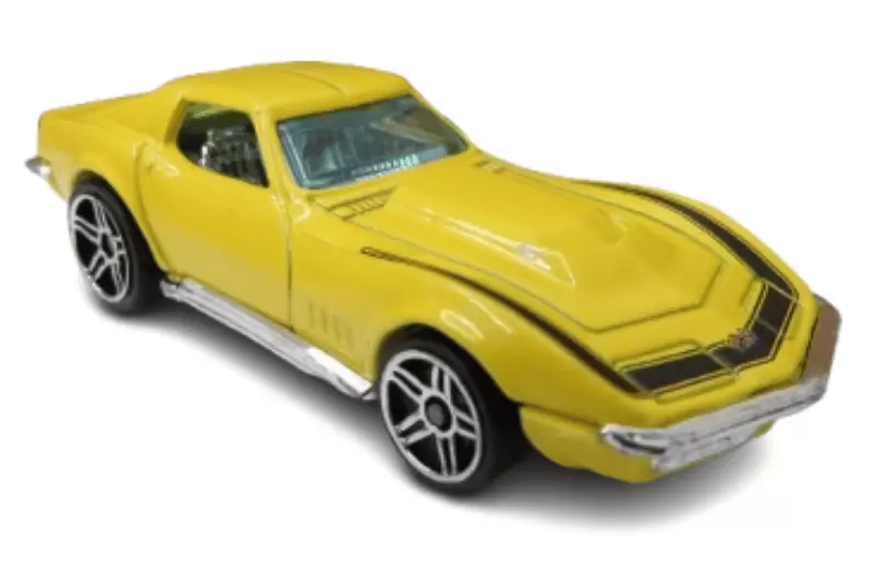 Foto da miniatura Hot Wheels 69 Corvette na cor Amarelo