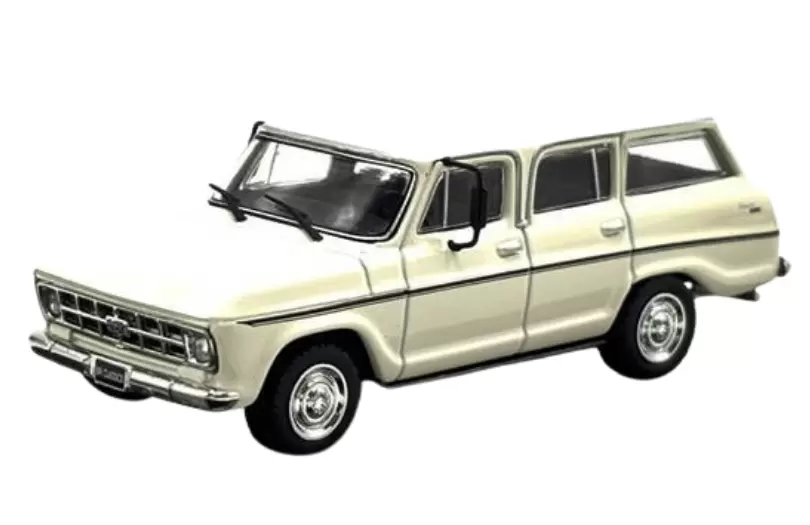 Foto da miniatura BR Classics Chevrolet Veraneio de Luxo (1982) na cor Branco