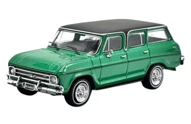 Foto da miniatura BR Classics Chevrolet Veraneio de Luxo (1974) na cor Verde