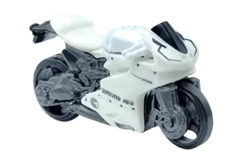 Foto da miniatura Hot Wheels Ducati 1199 Panigale (TH) na cor Branco