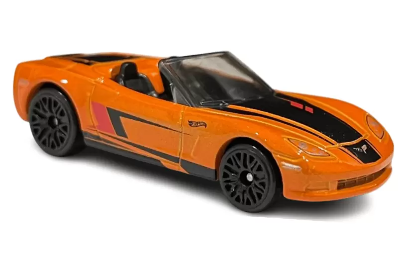 Foto da miniatura Hot Wheels Corvette C6 na cor Laranja
