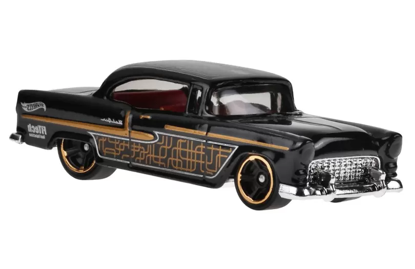 Foto da miniatura Hot Wheels 55 Chevy na cor Preto