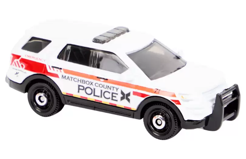 Foto da miniatura Matchbox 2016 Ford Interceptor Utility na cor Branco