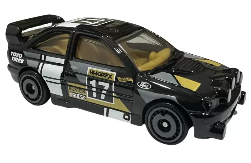 Foto da miniatura Hot Wheels Ford Escort na cor Preto