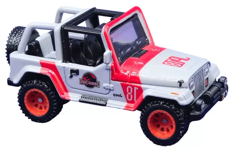 Foto da miniatura Hot Wheels 92 Jeep Wrangler Sahara na cor Cinza