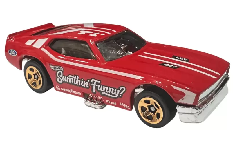 Foto da miniatura Hot Wheels 71 Mustang Funny Car na cor Vermelho