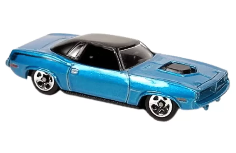 Foto da miniatura Hot Wheels 1970 Plymouth Barracuda na cor Azul