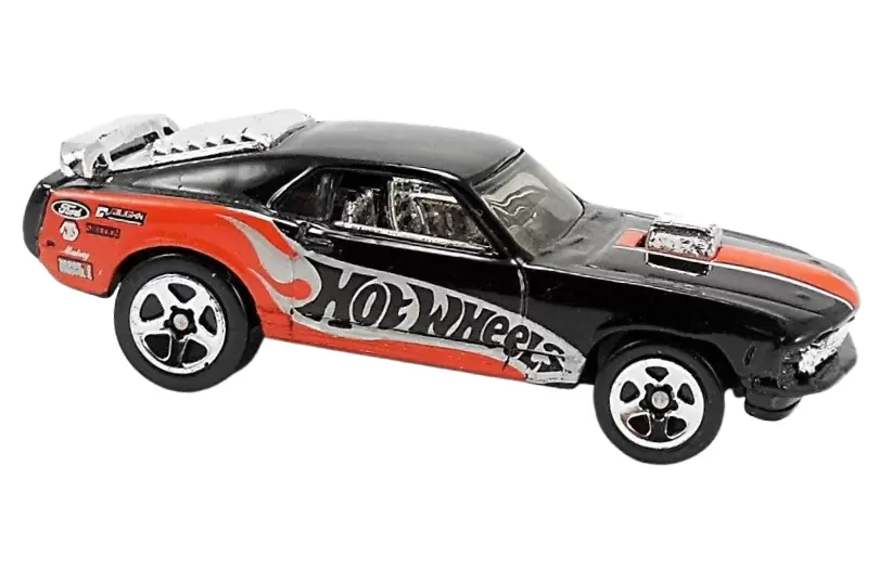 Foto da miniatura Hot Wheels 1970 Mustang Mach 1 na cor Preto