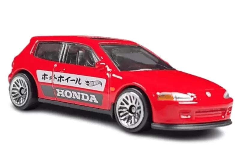 Foto da miniatura Hot Wheels 92 Honda Civic EG na cor Vermelho