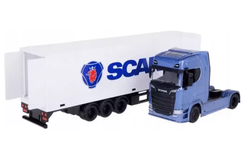 Foto da miniatura Bburago Scania 770S na cor Azul