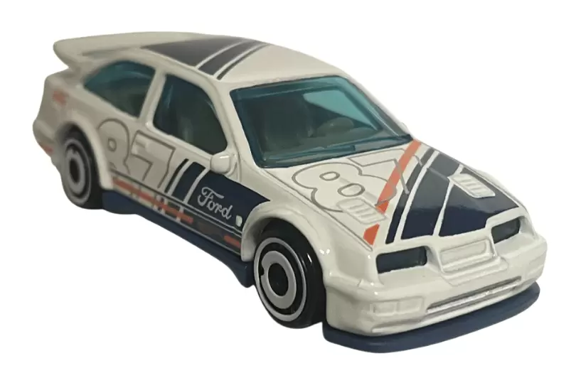 Foto da miniatura Hot Wheels 87 Ford Sierra Cosworth na cor Branco