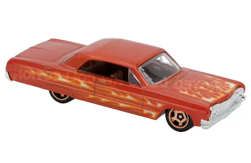 Foto da miniatura Hot Wheels Impala '64 na cor Laranja