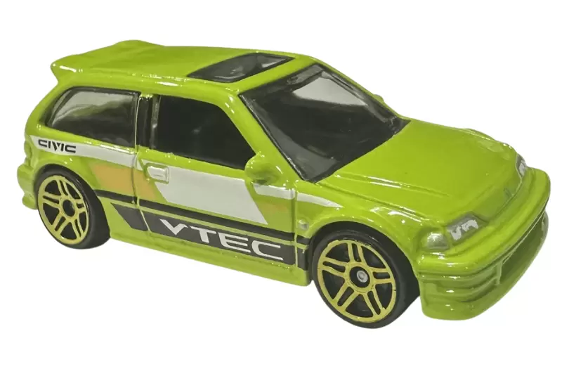 Foto da miniatura Hot Wheels 90 Honda Civic EF na cor Verde