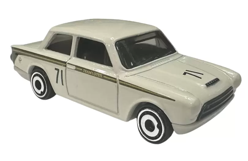 Foto da miniatura Hot Wheels Lotus Cortina na cor Bege