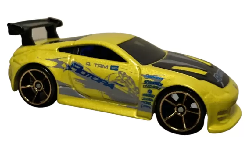 Foto da miniatura Hot Wheels Nissan 350Z na cor Amarelo