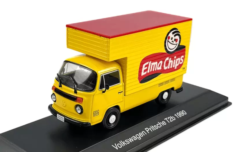 Foto da miniatura IXO Volkswagen Pickup T2b 1990 Elma Chips na cor Amarelo